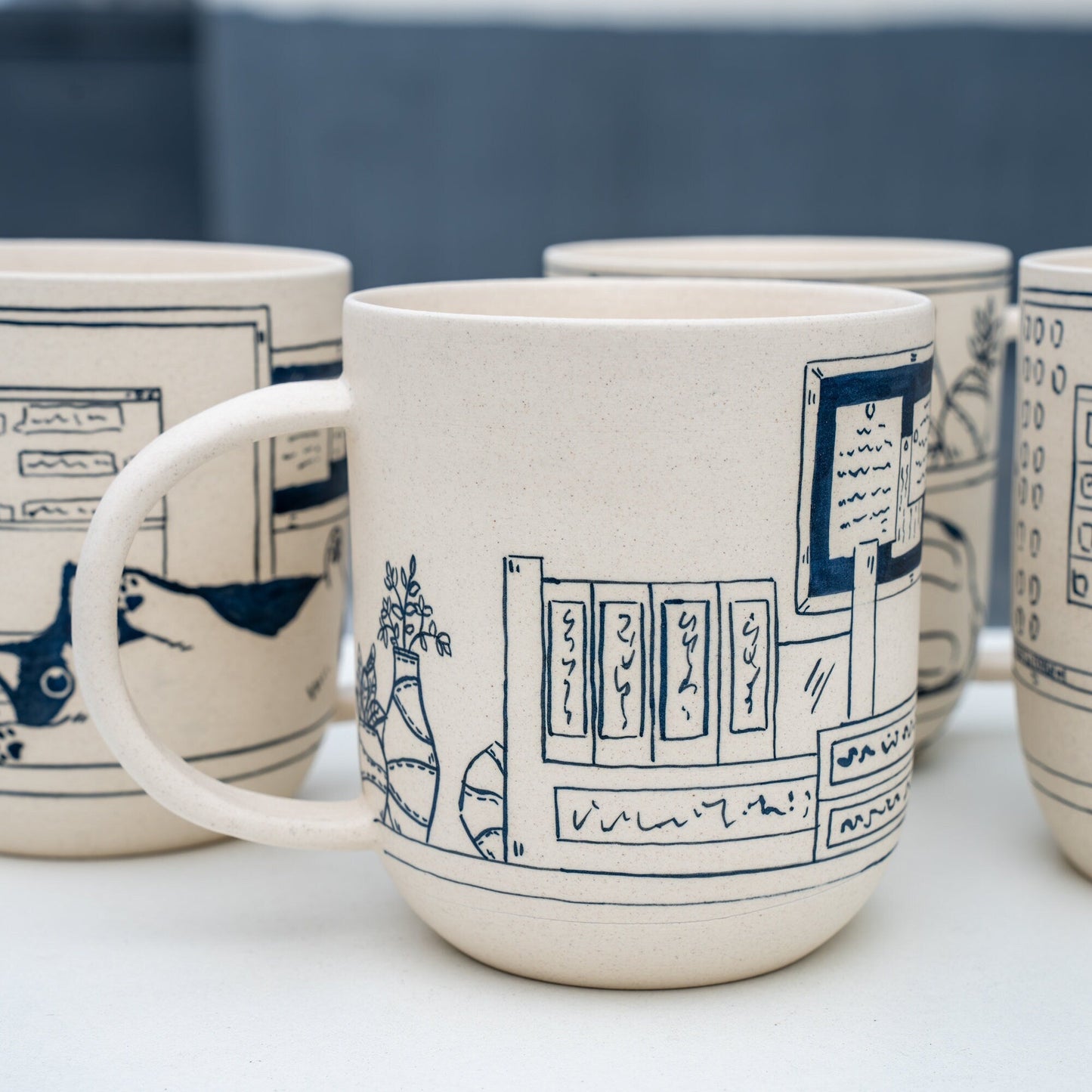 Cute Cat Coffee Mug Leisurely Cat 17oz Handmade Cat Mug Pottery Mug Cat Mug Great Mother's Day gift birthday gift Y2K Pet Lover Gift Genz