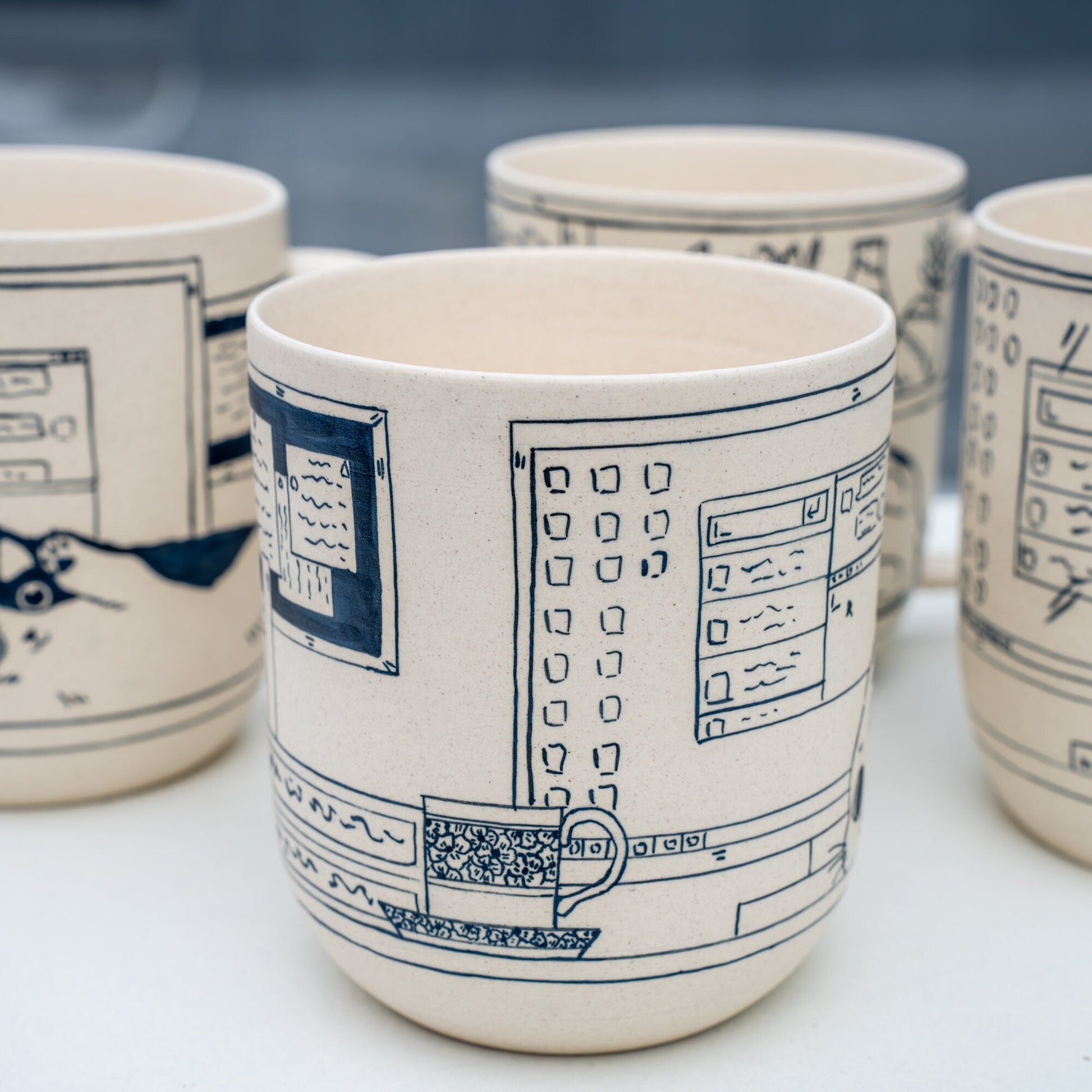 Cute Cat Coffee Mug Leisurely Cat 17oz Handmade Cat Mug Pottery Mug Cat Mug Great Mother's Day gift birthday gift Y2K Pet Lover Gift Genz