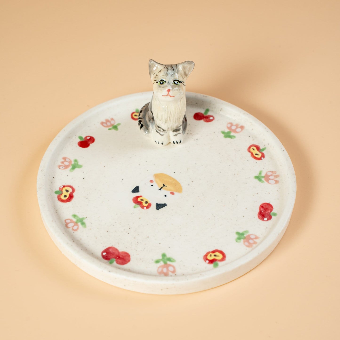 Custom Pet Ring Dish Cat Figurine Ceramic Jewelry Holder For Pet Lover Handmade Dog Trinket Dish Personalized Pet Lover Birthday Gift Y2K