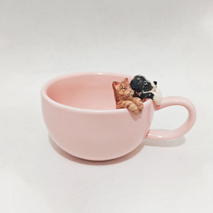 Handmade Custom Pet Rim Ceramic Mug