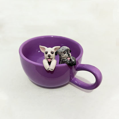 Handmade Custom Pet Rim Ceramic Mug