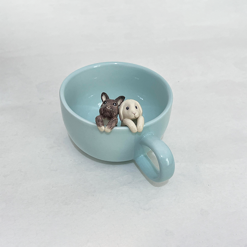 Handmade Custom Pet Rim Ceramic Mug