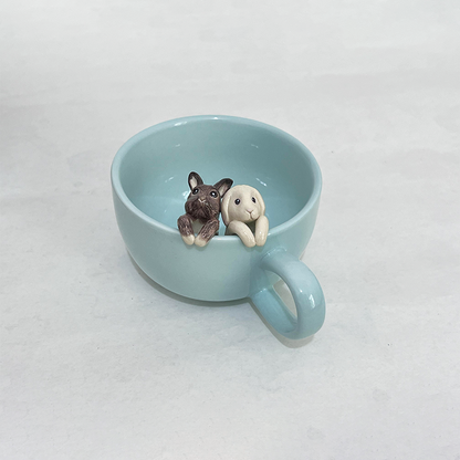 Handmade Custom Pet Rim Ceramic Mug