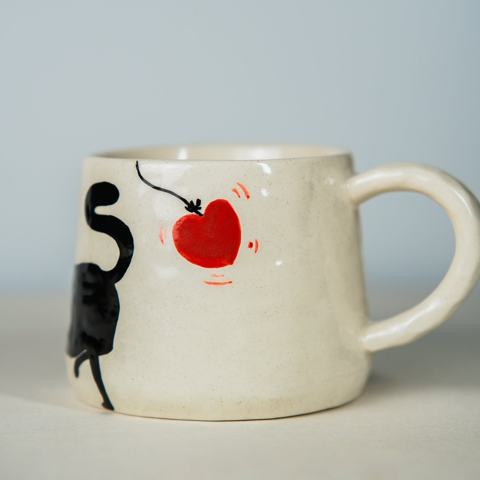 Preorder | Handmade Cheeky Cat Mug Minimalist Art For Pet Lover For Birthdays Ceramic Coffee Mugs With Cat For Coffee Enthusiasts Gift