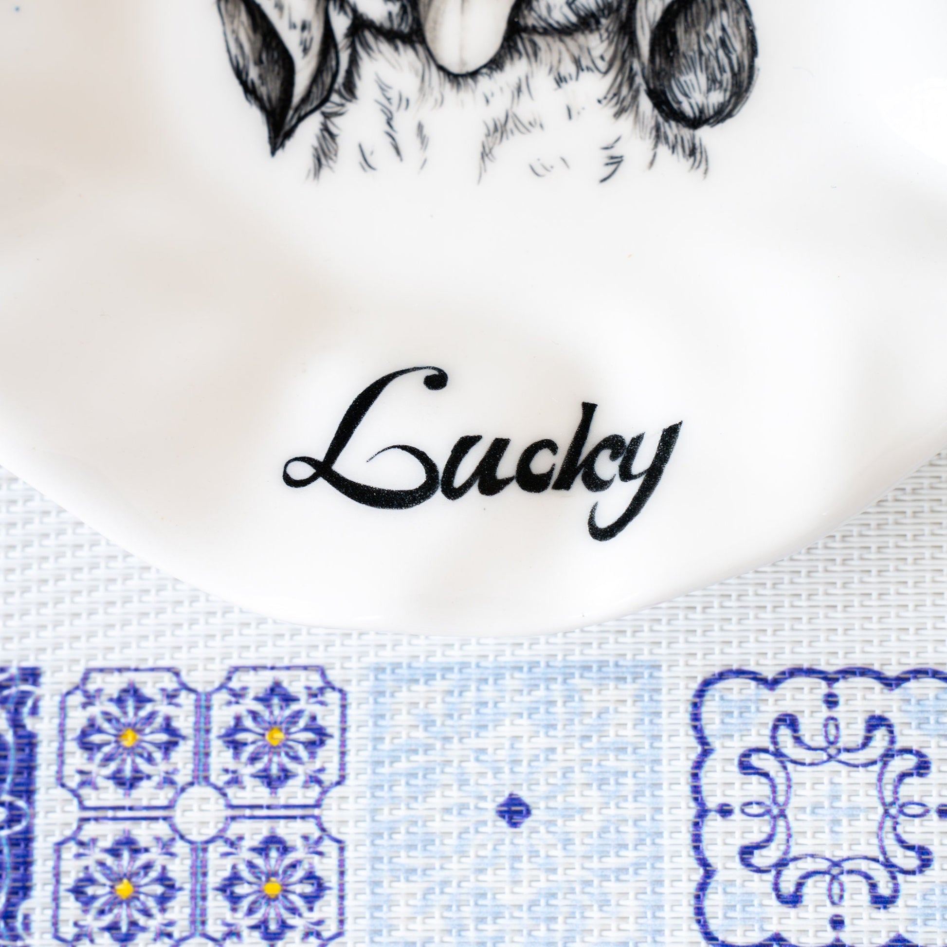 Personalized Dog Plate Dog Feeding Dish Hand Painted Customized Ring Holder Special Occasion Plate Gift for Dog Mom great hostess gift