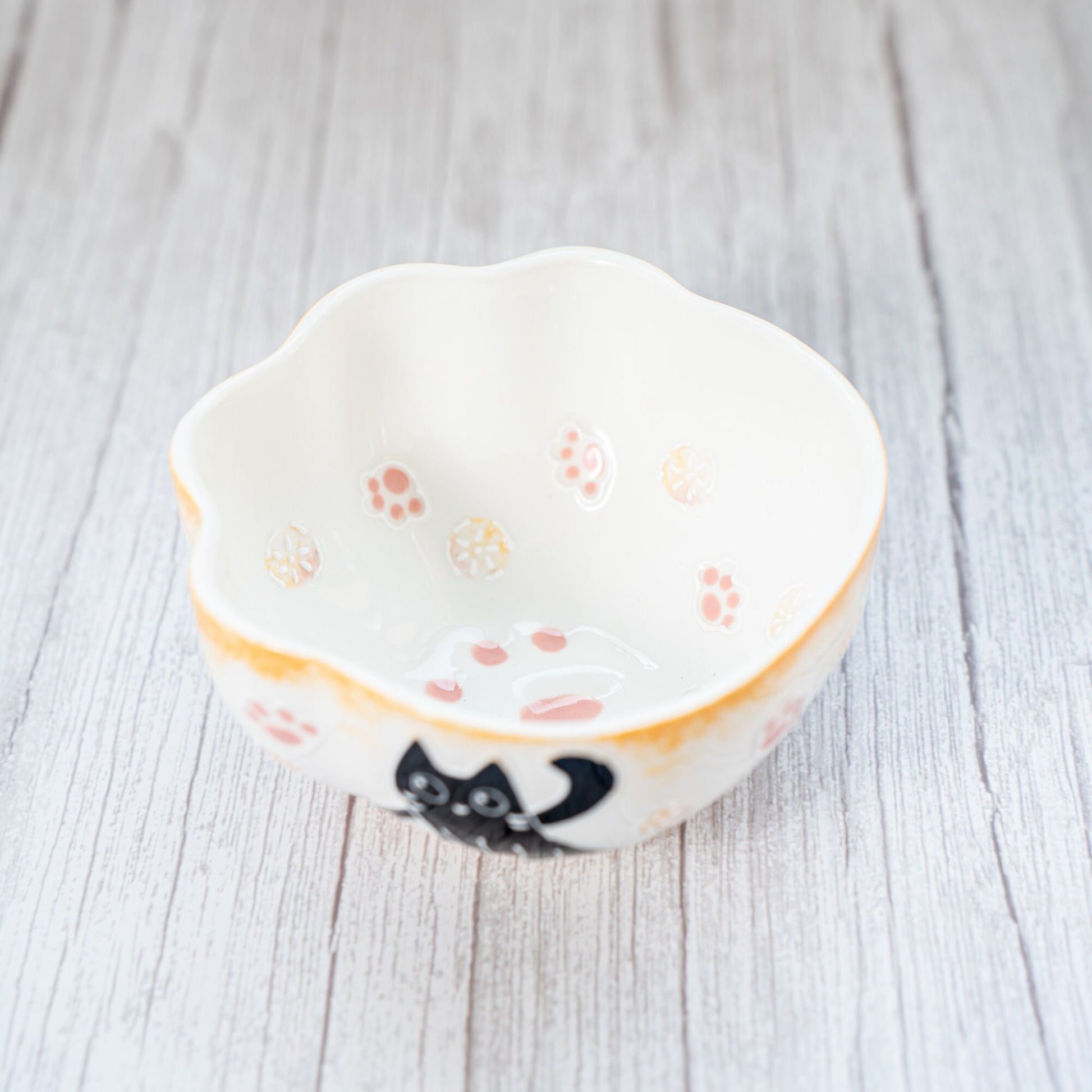 Ceramic Cat Ramen Bowl, Salad, and Pasta Bowl Unique Kawaii Cat Ceramic Serving Bowls,Cut Nooddle Bowl, Pottery Fruit Bowl Y2K