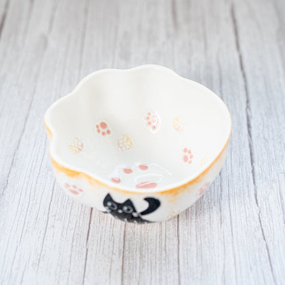 Ceramic Cat Ramen Bowl, Salad, and Pasta Bowl Unique Kawaii Cat Ceramic Serving Bowls,Cut Nooddle Bowl, Pottery Fruit Bowl Y2K