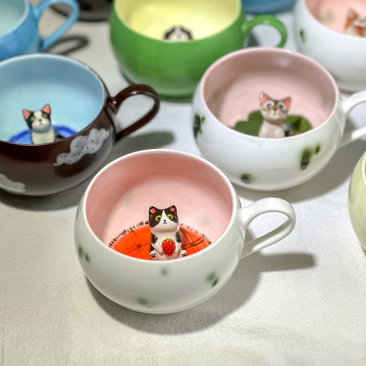 Pet Handmade Cat Mug Cappucino Mug - birthday gift - dog figure - cute cat - coffee lover - latte macchiato - hot chocolate mug - dog lover