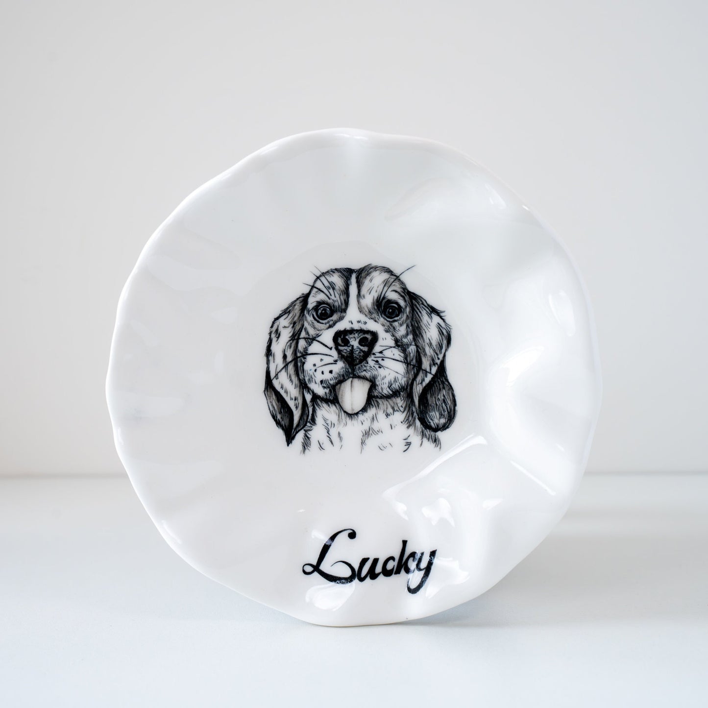 Personalized Dog Plate Dog Feeding Dish Hand Painted Customized Ring Holder Special Occasion Plate Gift for Dog Mom great hostess gift