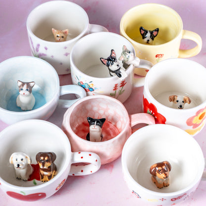 Custom Pet Mug Handmade Ceramic Coffee Mug Personalized Cat Mug Birthday Gift for Pet Owner Family Unique Dog Mug Send us your pet’s photo