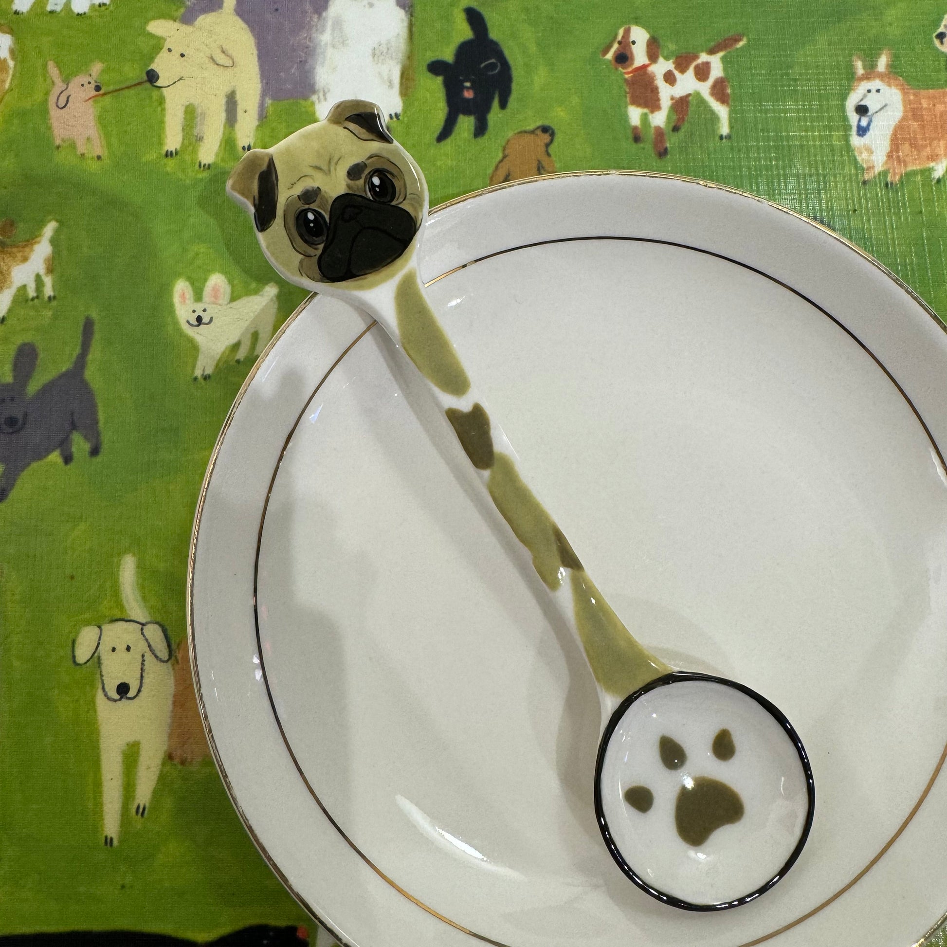 Custom Pet Spoons Handmade Personalized Ice Cream Scoop Cute Dog Spoons Porcelain Cat Spoon Gifts for Pet Owner Dog Spoon Housewarming Gift