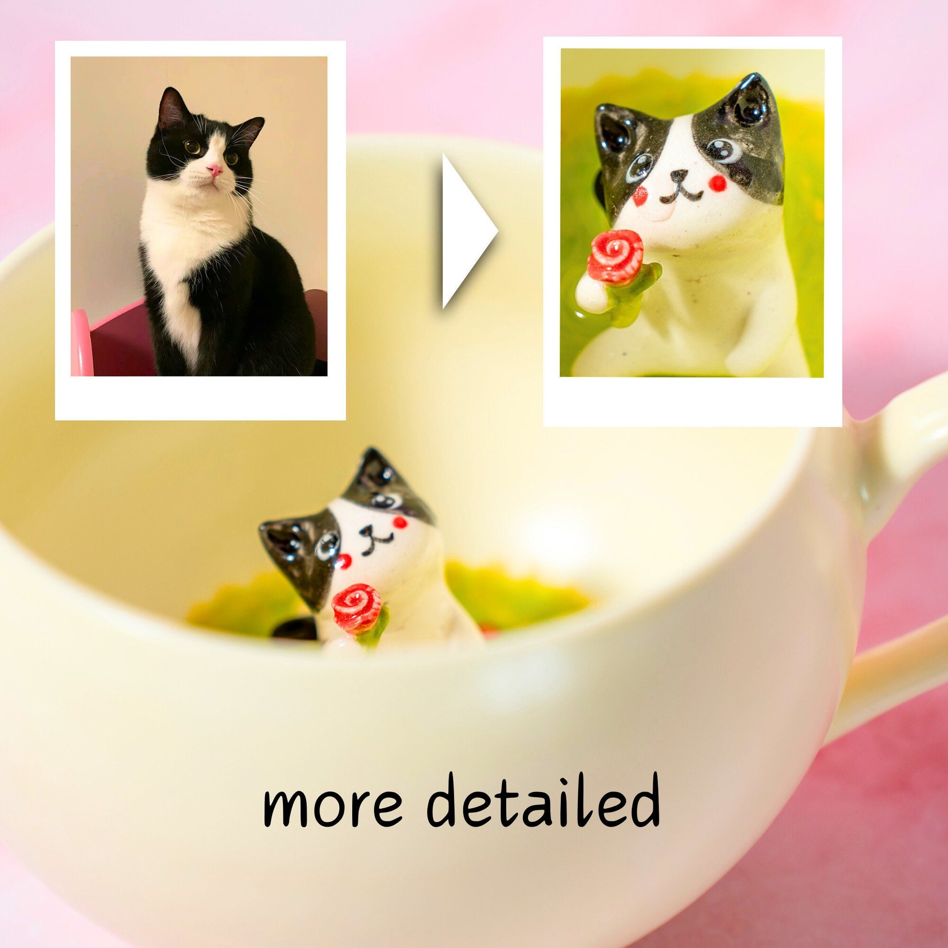 Custom Pet Handmade Coffee Mug Personalized Cat Mug Birthday Gift for Pet Owner Family Gift Cute Dog Puppy Cappuccino Mug Hidden Animal Cup