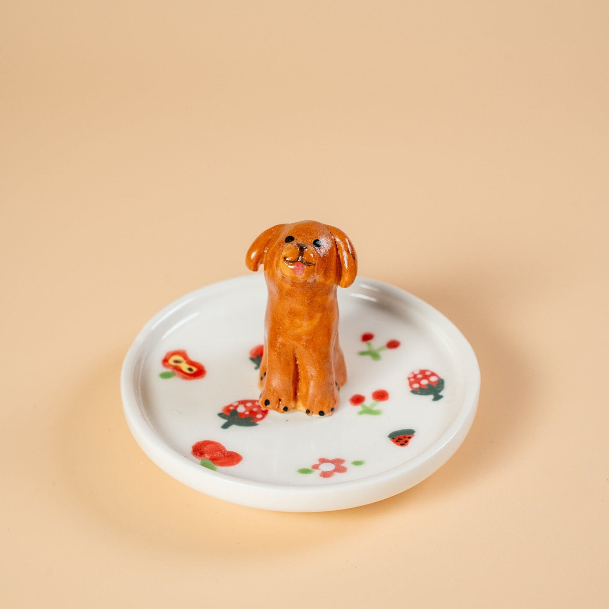 Custom Pet Ring Dish Cat Figurine Ceramic Jewelry Holder For Pet Lover Handmade Dog Trinket Dish Personalized Pet Lover Birthday Gift Y2K