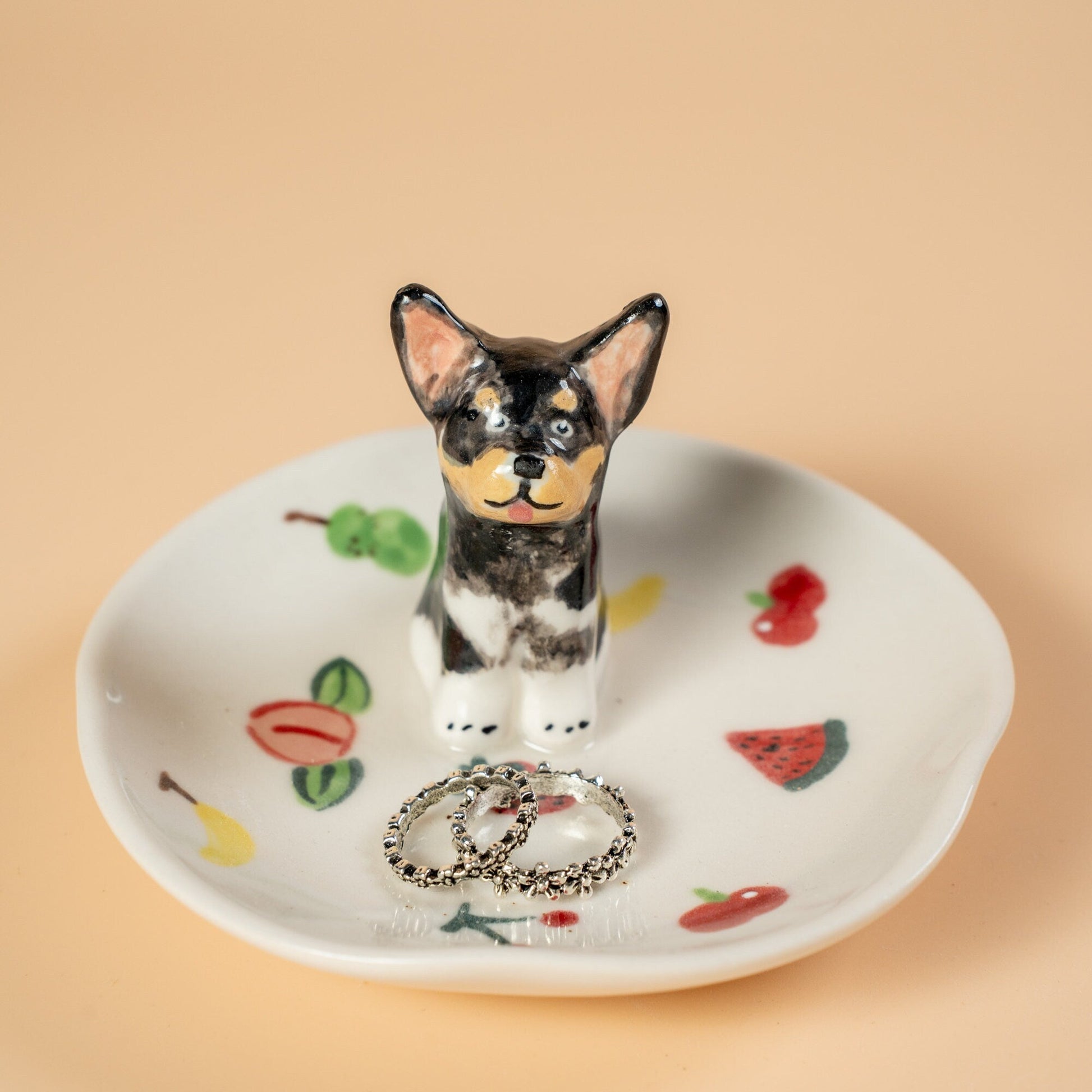 Custom Pet Ring Dish Cat Figurine Ceramic Jewelry Holder For Pet Lover Handmade Dog Trinket Dish Personalized Pet Lover Birthday Gift Y2K